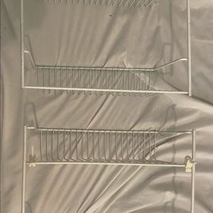 Two White Wire Shelves